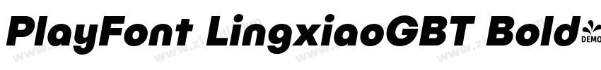 PlayFont LingxiaoGBT Bold字体转换